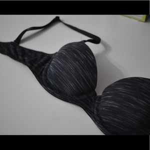 Pink grey speckled bra